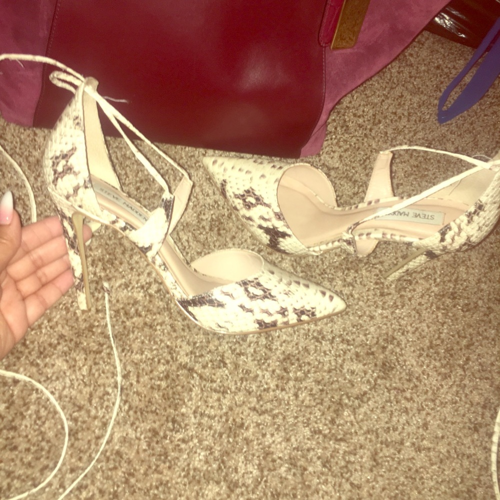 Steve Madden wrap snake skin heels